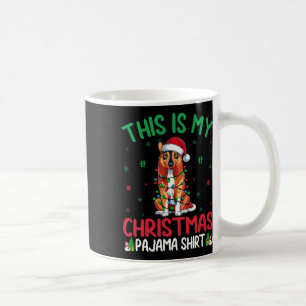 Ugly Xmas Tree Santa Norwegian Elkhound Dog Christ Kaffeetasse