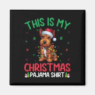 Ugly Xmas Tree Santa Scottish Terrier Dog Christma Magnet