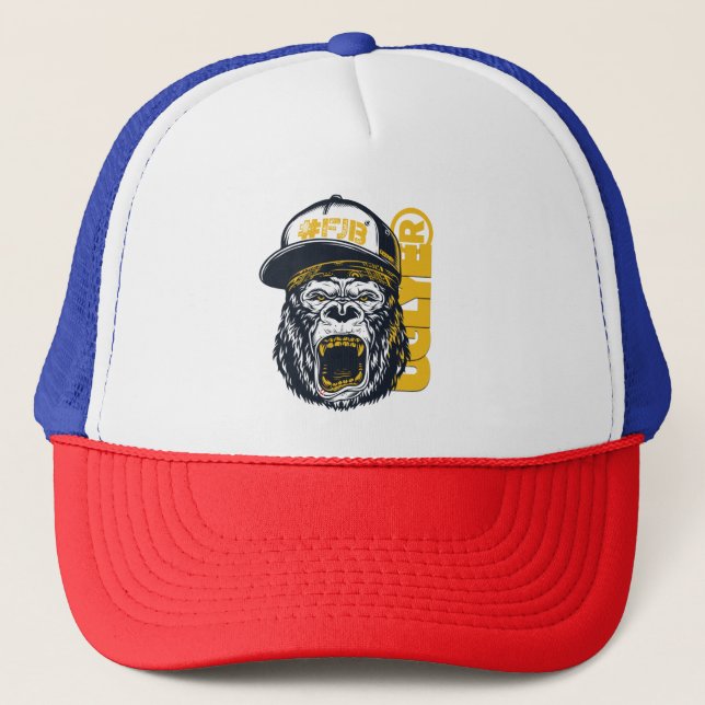 UGLYE ®️ Ferocious Gorilla Trucker Hat Truckerkappe (Vorderseite)