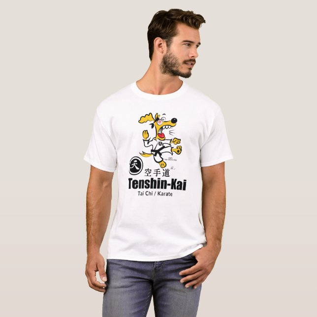 Ugmo der T - Shirt des Karate-Hund(Erwachsener) (Vorne ganz)
