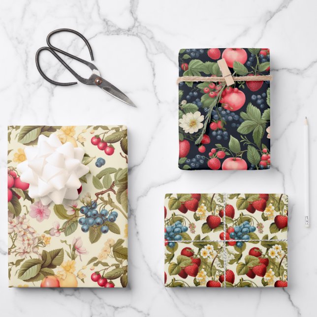 Ugni Fruit Berry Geschenkpapier Set (Vorderseite)