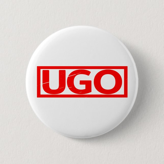 Ugo Briefmarke Button (Vorderseite)