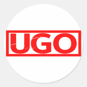 Ugo Briefmarke Runder Aufkleber