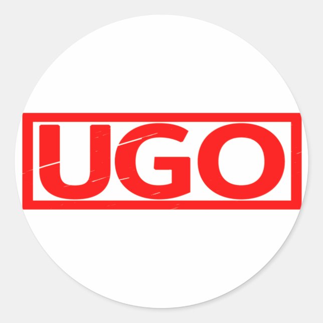 Ugo Briefmarke Runder Aufkleber (Vorderseite)