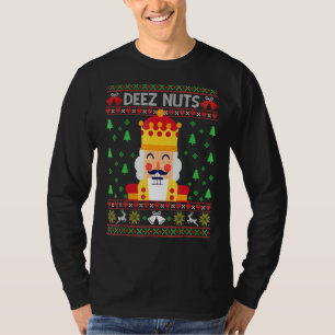 Ugor Christmas Sweater Deez Nuts Nutcracker Funny T-Shirt