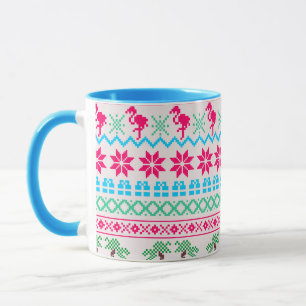 Ugor Christmas Sweater Tropical Flamingo Tasse