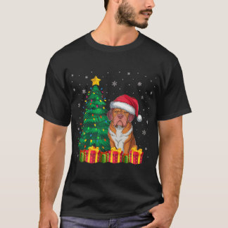 Ugue Dogue De Bordeaux Weihnachtsmannmütze T-Shirt