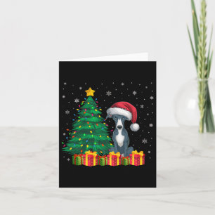 Ugulati Greyhound Weihnachtsmannmütze Weihnachtsbe Karte