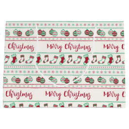 Uguler Weihnachts-Sweater-Pattern Urlaub Große Geschenktüte