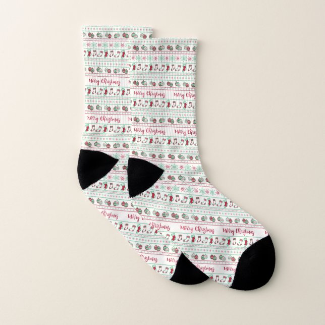 Uguler Weihnachts-Sweater-Pattern Urlaub Socken (Paar)