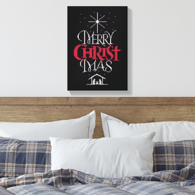 Uguler Weihnachtssüß - Granny Strick - Christlich Leinwanddruck (Insitu (Schlafzimmer))