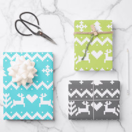 Ugules Weihnachtsmuster Geschenkpapier Set