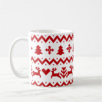 Ugules Weihnachtsmuster Kaffeemaschine Tasse