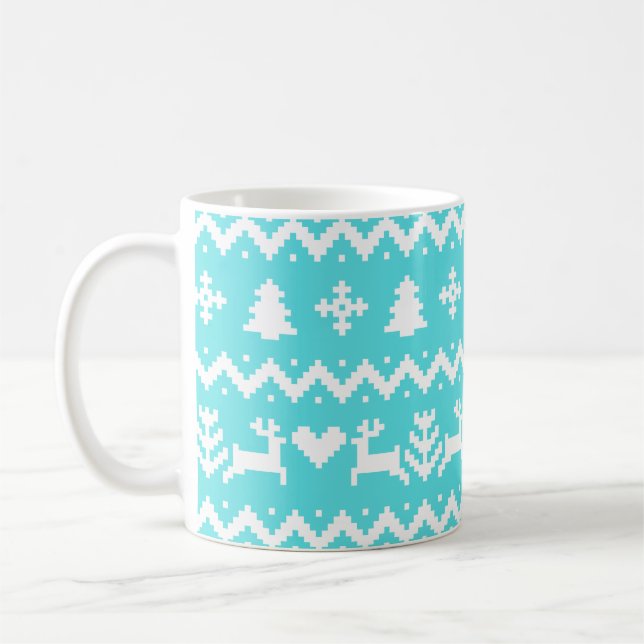 Ugules Weihnachtsmuster Kaffeetasse (Links)