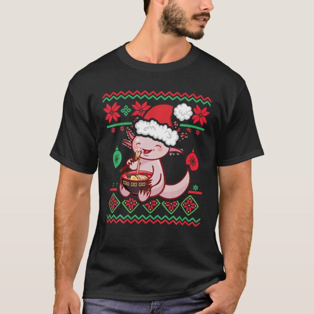 Ugulweihs Sweater Kawaii Anime Axolotl Eating T-Shirt (Vorderseite)