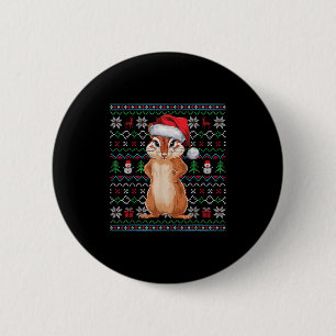 Ugunk Chipmunk Lovers Xmas Sweater Weihnachten Button