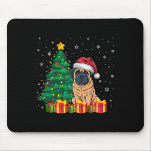 Ugus English Mastiff Weihnachtsmannmütze Weihnacht Mousepad