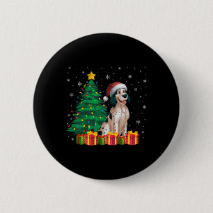 Ugus English Setter Weihnachtsmannmütze Weihnachts Button