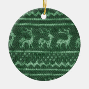 Ugusweihnachtliches Sweater-Muster Keramikornament