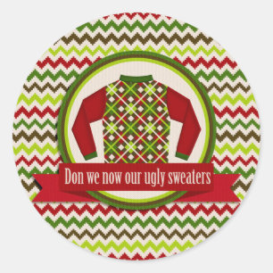 Ugy and Tacky Christmas Sweater Party Stickers