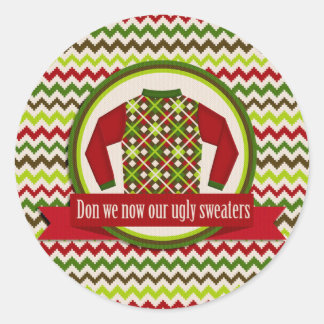 Ugy and Tacky Christmas Sweater Party Stickers