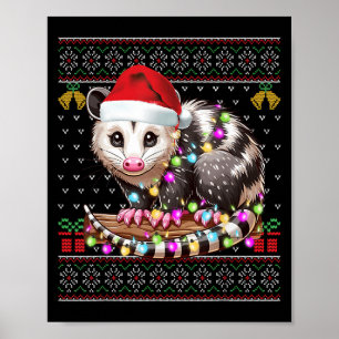 Ugy Christmas Sweater Style Lighting Ossum Xmas Poster