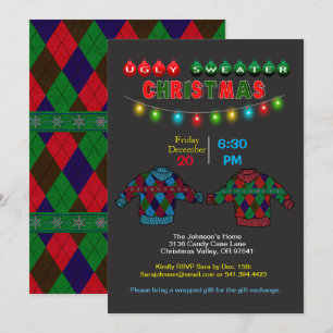 Ugy Raute Sweater Christmas and Lights Einladung