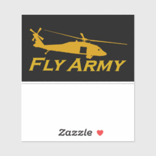 UH60 Blackhawk Side Fly Army Sticker