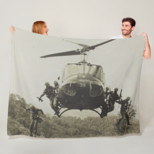 UH-I HUEY HUBSCHRAUBER FLEECEDECKE
