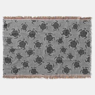 Uhane Honu Hibiscus Batik Hawaiian-Schildkröte Decke