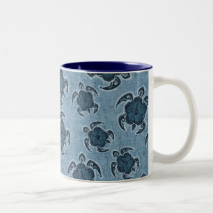 Uhane Honu Hibiscus Batik Hawaiian-Schildkröte Zweifarbige Tasse