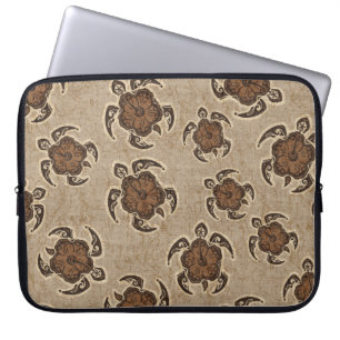 Uhane Honu Hibiskus Batik Hawaiian Turtle Wetsuit Laptopschutzhülle