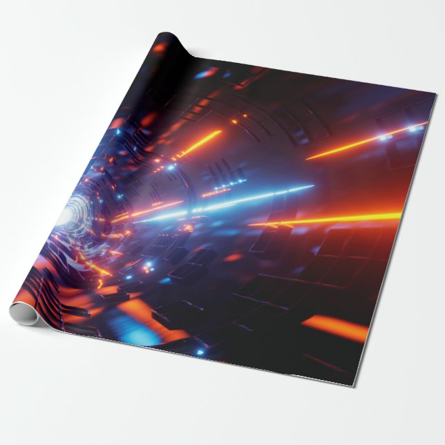 Uhd Wallpaper Laser Light Design Geschenkpapier (Ungerollt)