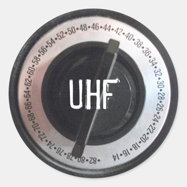 UHF-Wählverfahren Runder Aufkleber (Vorderseite)