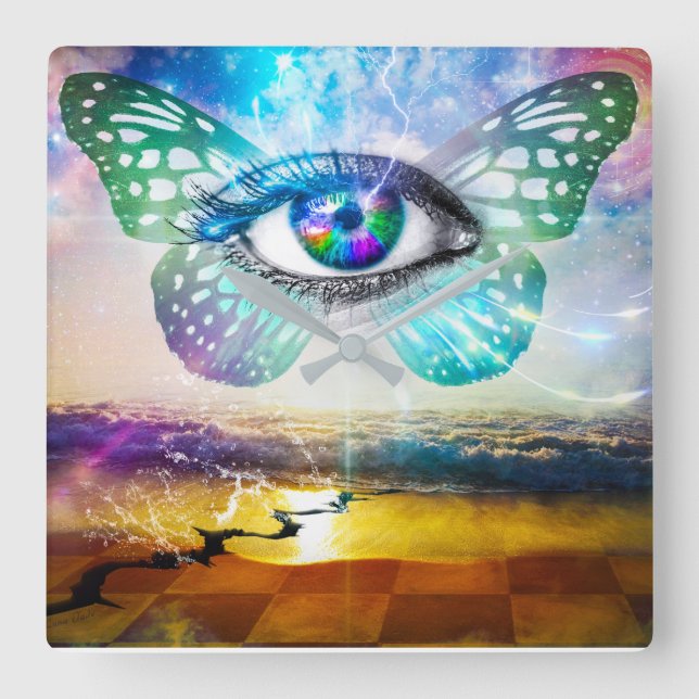 Uhr an der Eye Mind Square (Vorderseite)