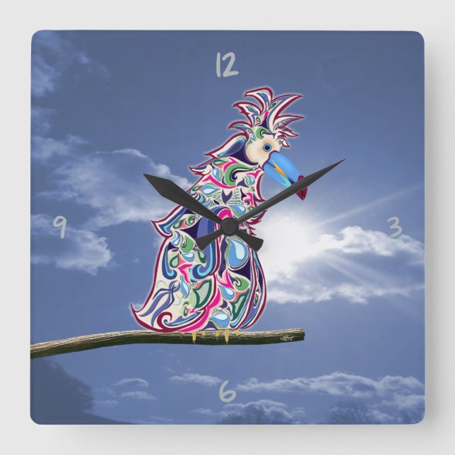 Uhr an der Wand am Perlenplatz (Vorderseite)