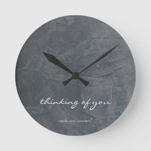 Uhr an Dich denkend Schiefer Wanduhr