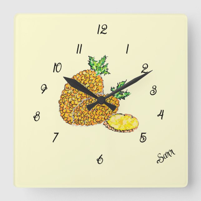 Uhr  : Ananas  (Vorderseite)