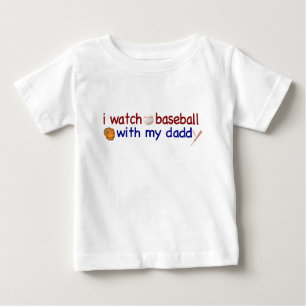 Uhr-Baseball mit Vati Baby T-shirt