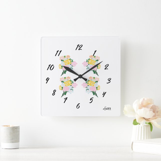 Uhr  : Blumensträuße (Zuhause)