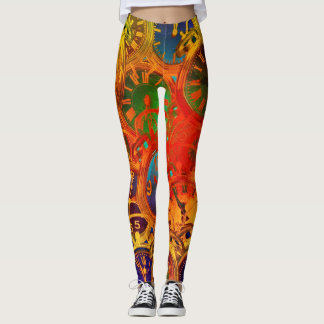 Uhr Collage Leggings