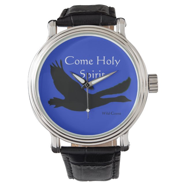 Uhr "Come Holy Spirit" (blau) (Vorderseite)