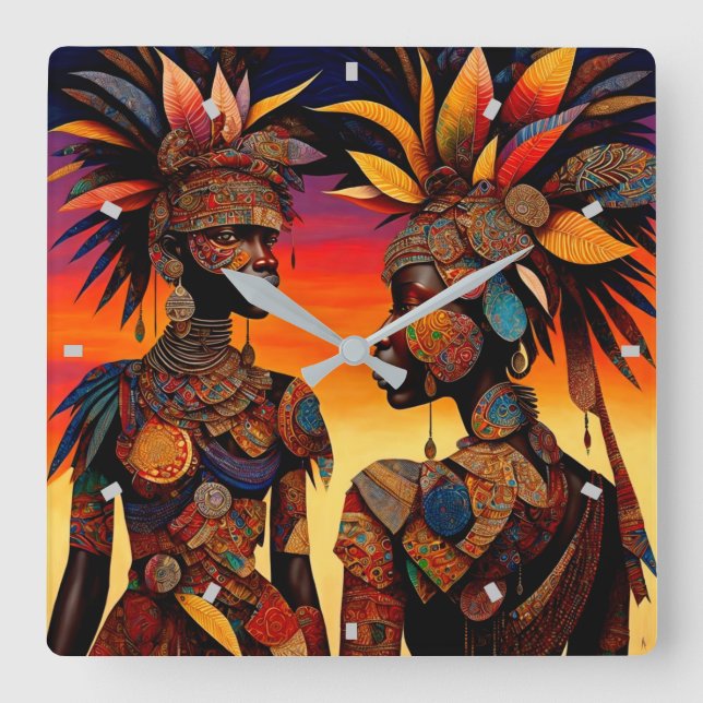 Uhr der afrikanischen Frauenmauer (Vorderseite)