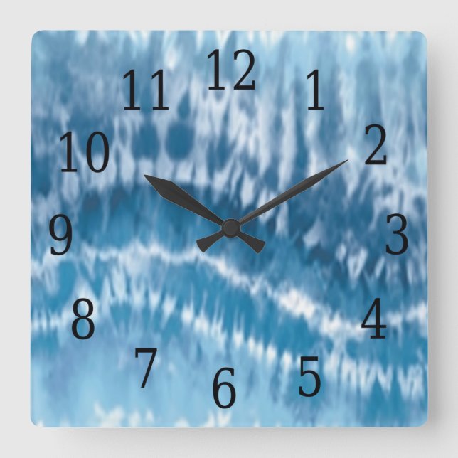 Uhr der blauen Gefärbte Krawatte (Vorderseite)