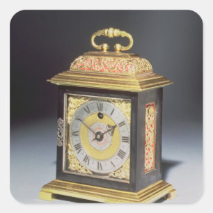 Uhr der Miniatur Quadratischer Aufkleber