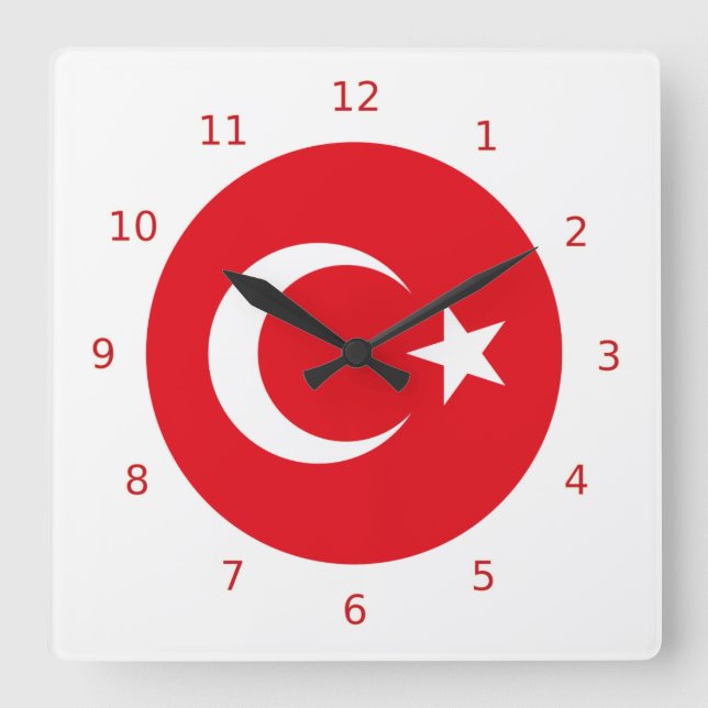 Uhr der türkischen Flagge (Vorderseite)