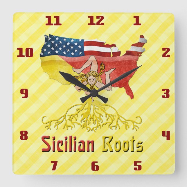 Uhr der Wall-Uhr am amerikanischen Roots-Platz in  (Vorderseite)