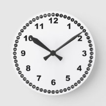 Uhr der weißen und schwarzen Wand
