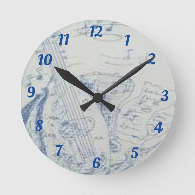 Uhr - Design des Musikinstruments (Vorderseite)