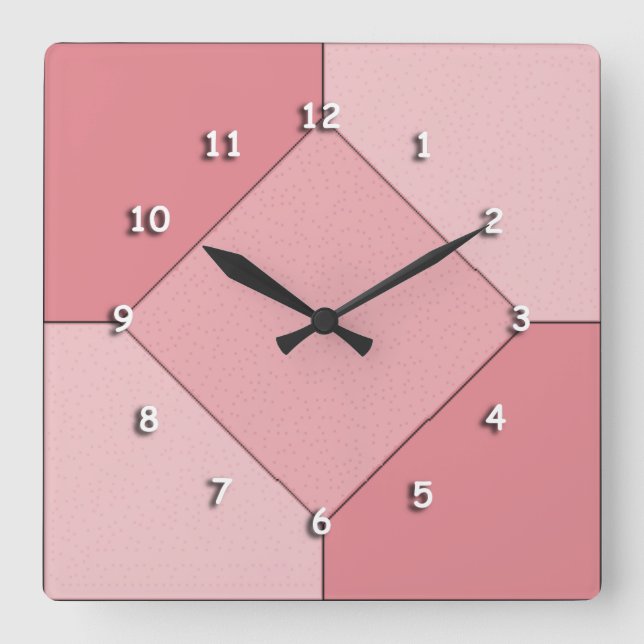 Uhr - Diamant über Quadrate (Vorderseite)